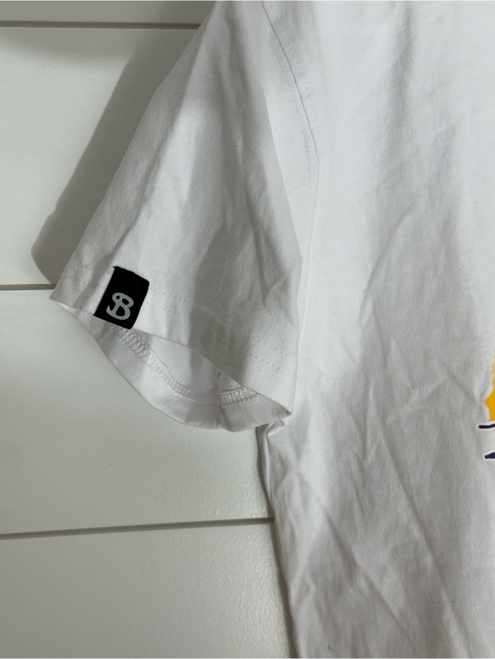NBA Los Angeles Lakers White Tee with Purple and Gold Logo - Picture 5 of 7